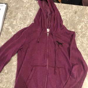 Burgundy PINK zip up jacket